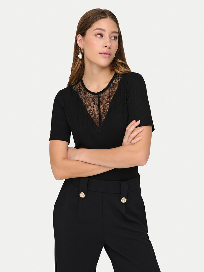 JDY JDY Camiseta Roxy 15341671 Negro Slim Fit