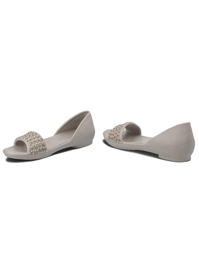 Sandalen Crocs Lina Embellished Dorsay 204361 Grau eschuhe
