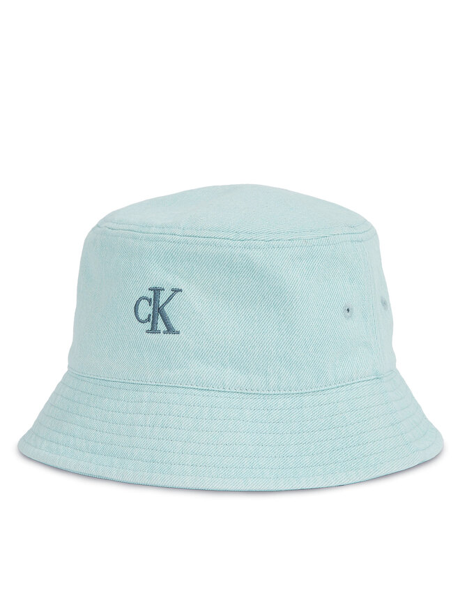 Calvin Klein Hut Calvin Klein Embro Monogram Denim Bucket Hat LV04K5021G Hellblau