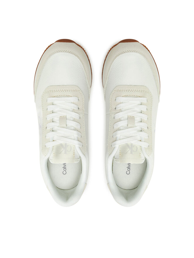 Calvin Klein Jeans Снікерcи Calvin Klein Jeans Runner Laceup Low Mix Mg YW0YW01798 Білий