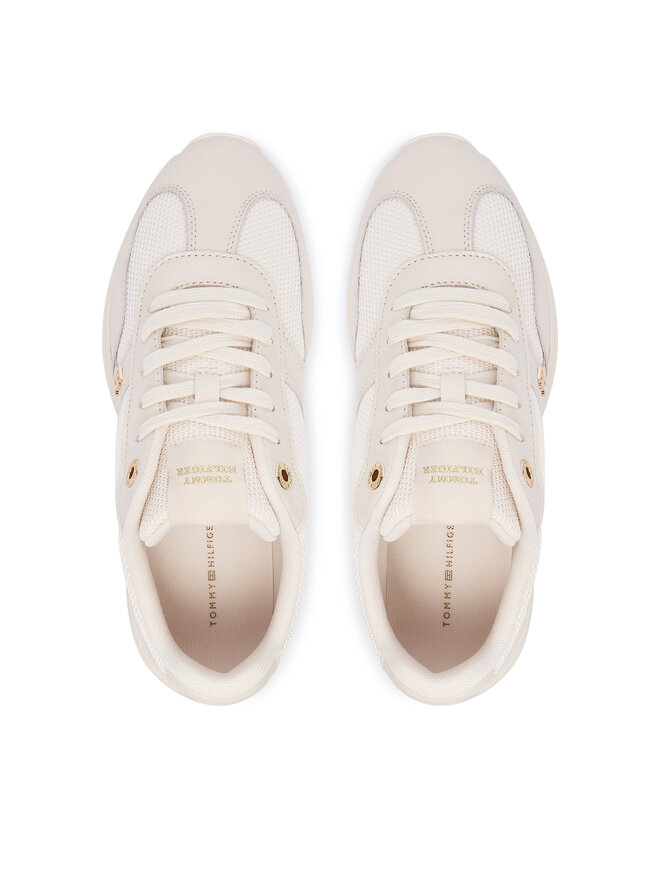 Tommy Hilfiger Sneakers Tommy Hilfiger Modern Runner Shiny Leather FW0FW09413 Beige