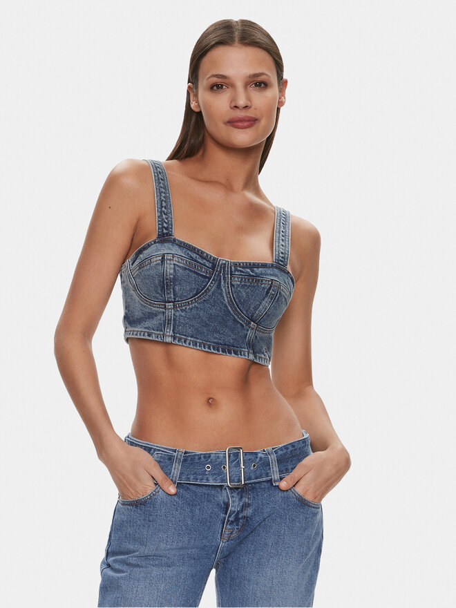 Tommy Jeans Tommy Jeans Felső DW0DW17065 Kék Slim Fit