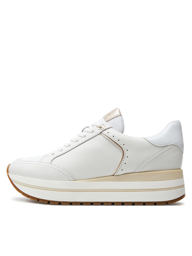 Geox Sneakersy Geox D New Kency D45MZA 08502 C1000 Bílá