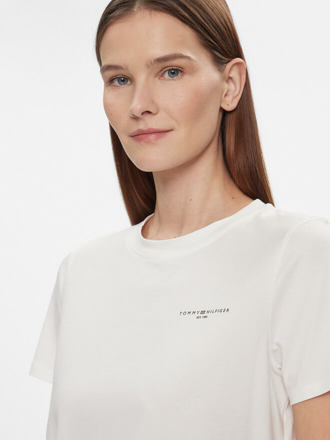 Tommy Hilfiger Tommy Hilfiger Camiseta 1985 WW0WW37877 Blanco Regular Fit
