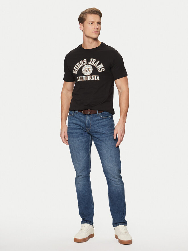 Guess Jeans Guess Jeans Marškinėliai M5RI80 K8HM0 Juoda Slim Fit