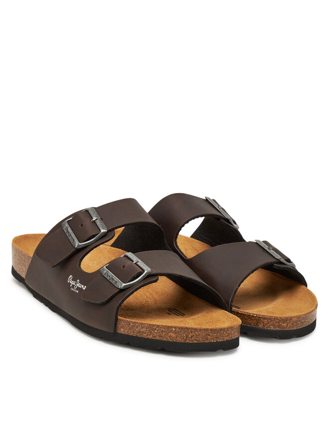 Pepe Jeans Klapki Pepe Jeans PMS90108 Brązowy
