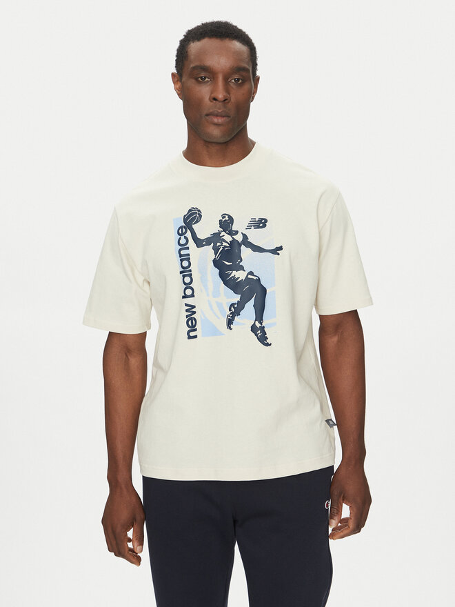 New Balance New Balance T-Shirt MT51605 Μπεζ Oversize