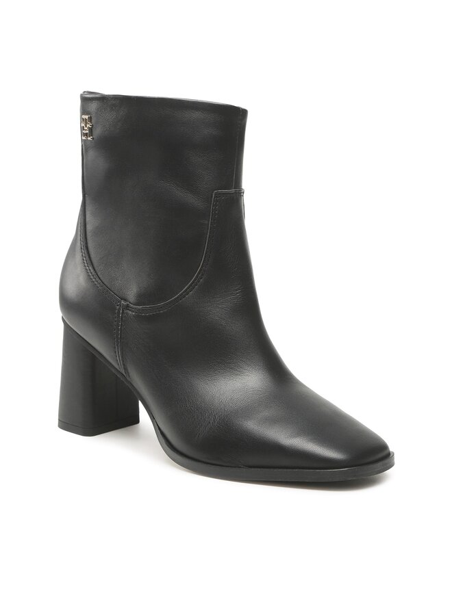 Tommy Hilfiger Polokozačky Tommy Hilfiger Soft Square Toe Ankle FW0FW06838 Černá