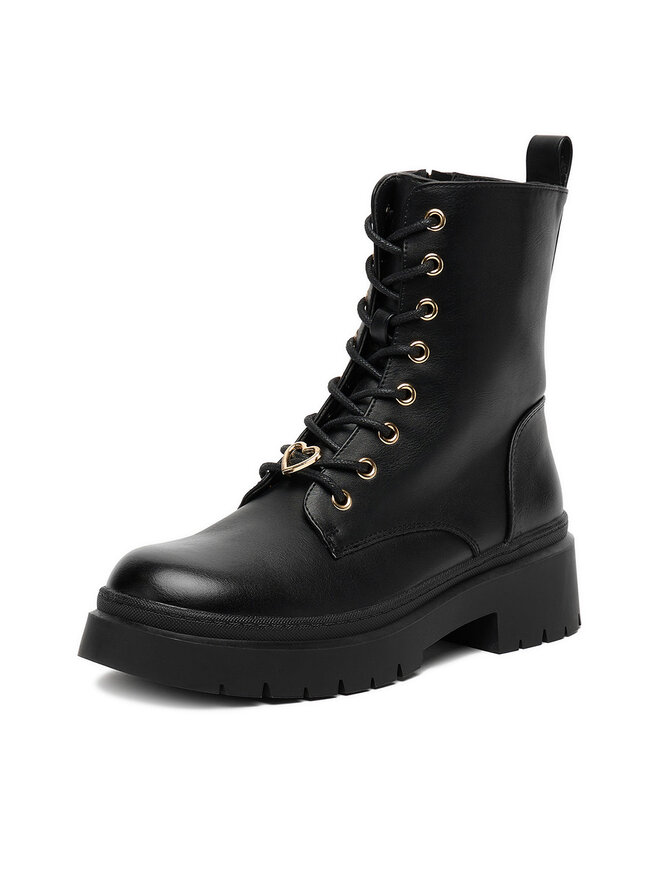 DeeZee Botines planos DeeZee CEO-HY90107-2A Negro