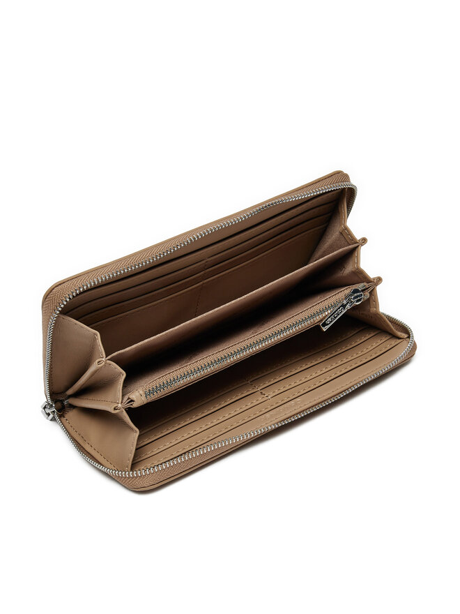 Calvin Klein Голям дамски портфейл Calvin Klein Ck Daily Large Zip Around_Pbl K60K612850 Кафяв