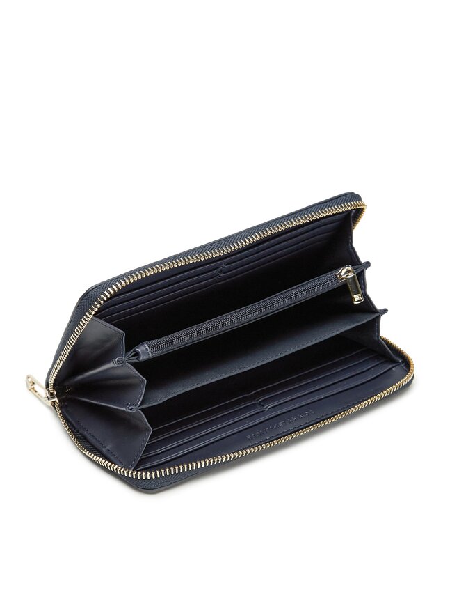 Tommy Hilfiger Великий жіночий гаманець Tommy Hilfiger Emblem AW0AW15181 Cиній