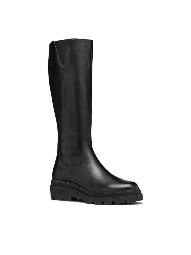 Geox Ботуши Geox D Felleny D46XED 043NH C9999 Черен