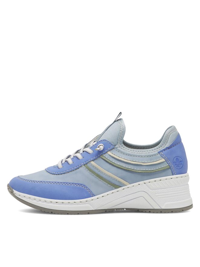 Rieker Sneakersy Rieker N4381-10 Modrá