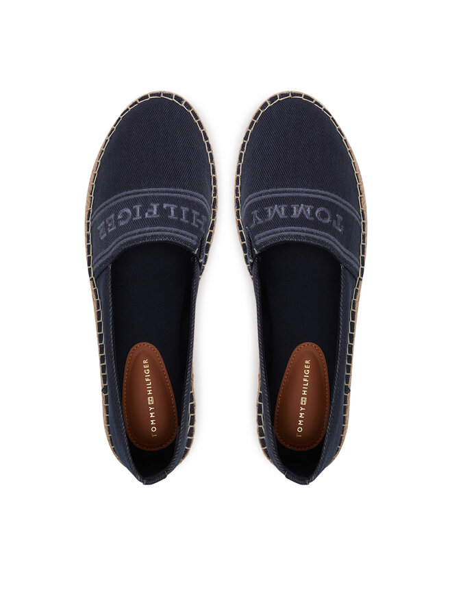 Tommy Hilfiger Espadryle Tommy Hilfiger Denim Platform Espadrille FW0FW08543 Granatowy
