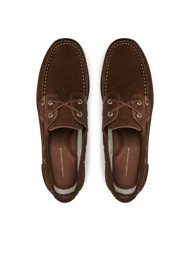 Tommy Hilfiger Półbuty Tommy Hilfiger Th Boat Shoe Core Suede FM0FM05387 Brązowy