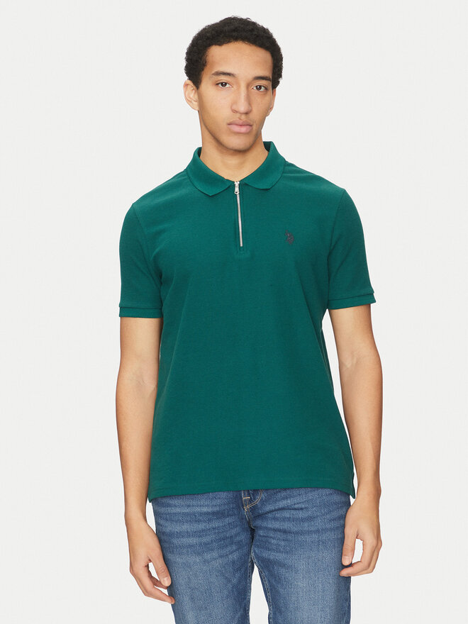 U.S. Polo Assn. U.S. Polo Assn. Pólóing MUP3335 Zöld Regular Fit