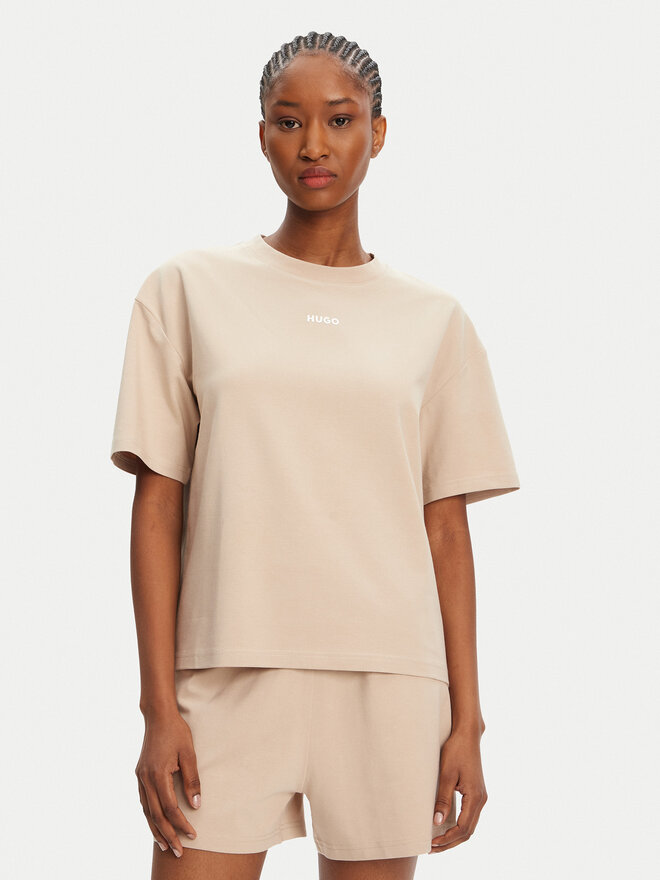 HUGO HUGO Camiseta 50490593 Beis Relaxed Fit