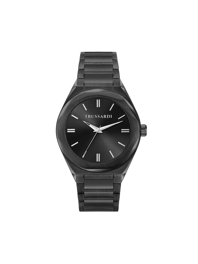 Trussardi Zestaw zegarek i etui na karty Trussardi R2453156007 Czarny