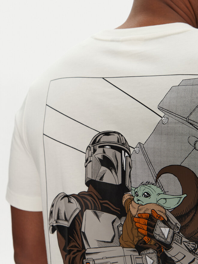 adidas adidas Marškinėliai Star Wars The Mandalorian™ JI5715 Balta Regular Fit