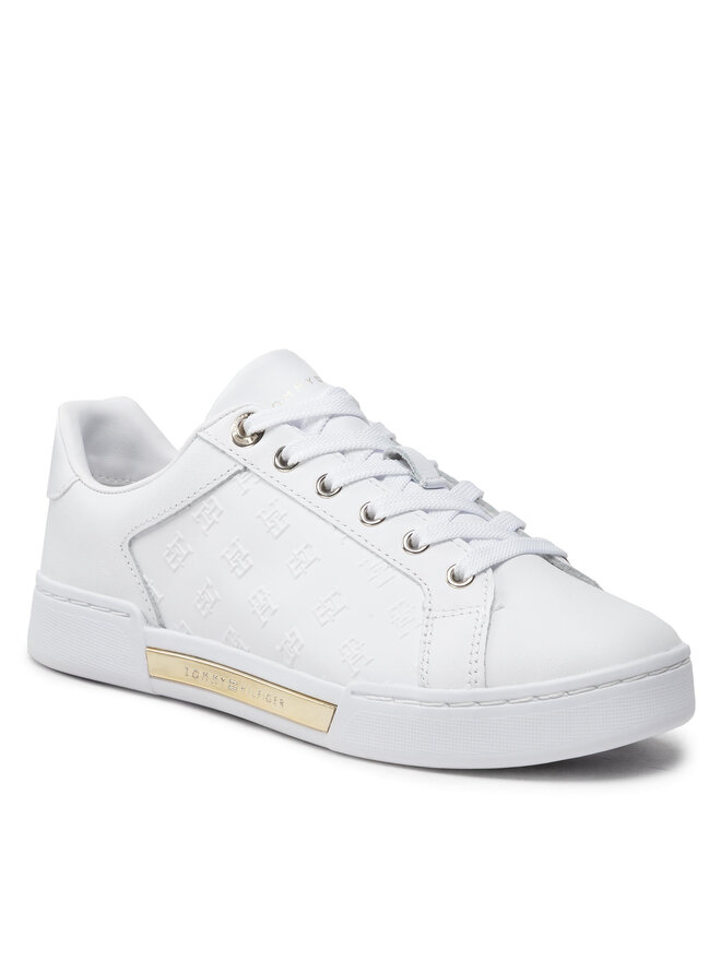 Sneakers Tommy Hilfiger Embossed Monogram Sneaker FW0FW06735 Blanc chaussures