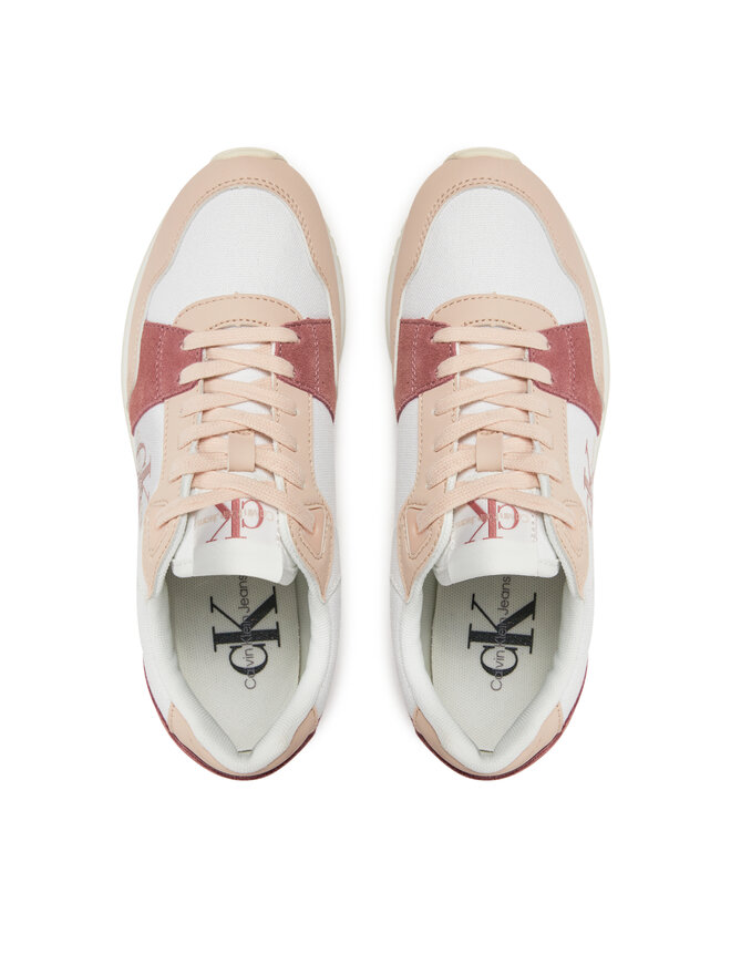 Calvin Klein Jeans Zapatillas Calvin Klein Jeans Runner Low Lace Mix Ml Btw YW0YW01436 Blanco