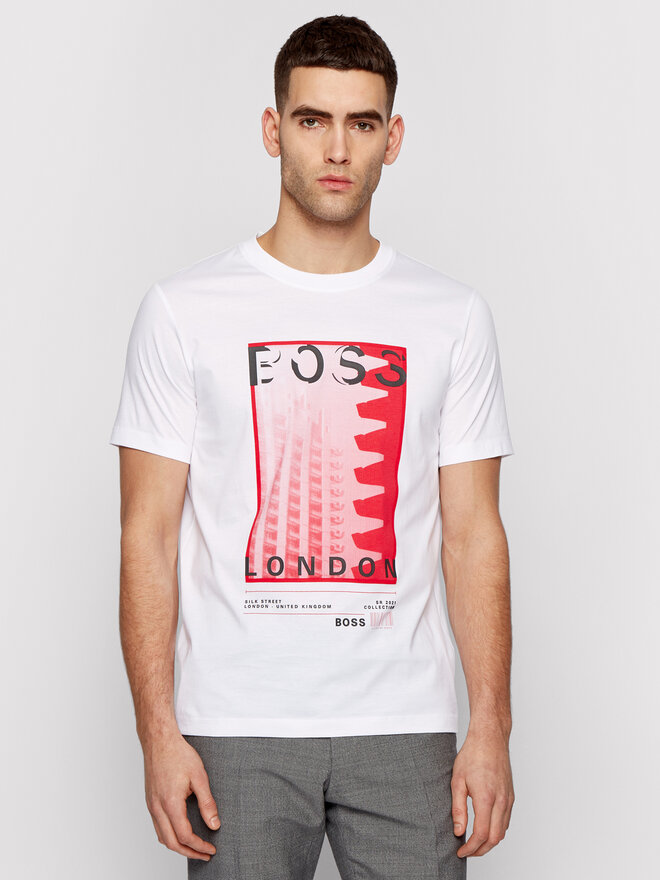 BOSS BOSS Camiseta Tiburt 231 50450793 Blanco Regular Fit
