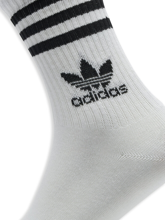 adidas Σετ 6 ζευγάρια ψηλές κάλτσες unisex adidas 3-Stripes JE1828 Λευκό