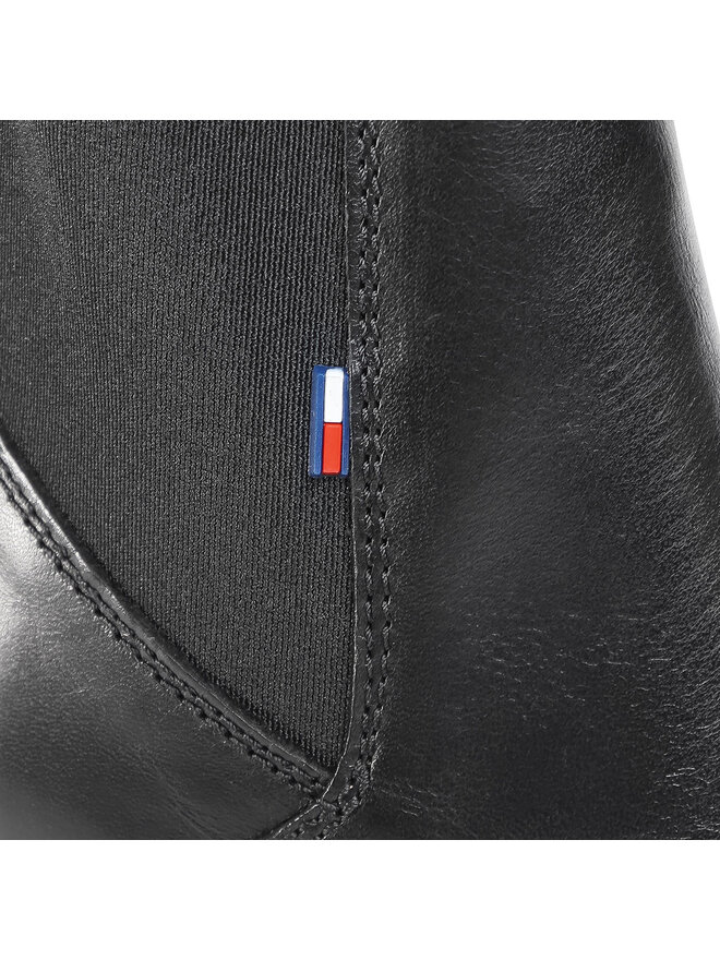 Stivaletti Tommy Jeans Essenstial Cleated Heeled Boot EN0EN01075 Nero escarpe