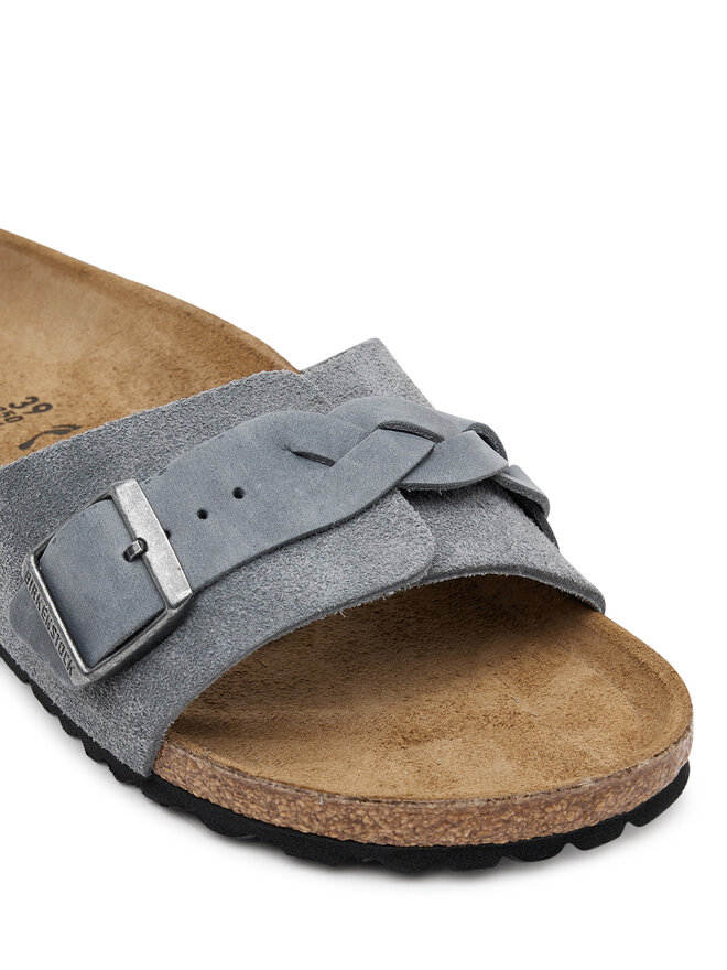Birkenstock Pantoletten Birkenstock Oita Braided 1029121 Grau