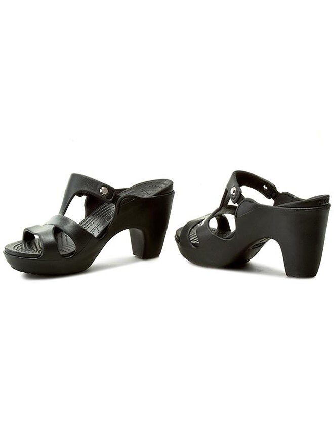 Pantoletten Crocs Cyprus V Heel W 201301 Schwarz eschuhe