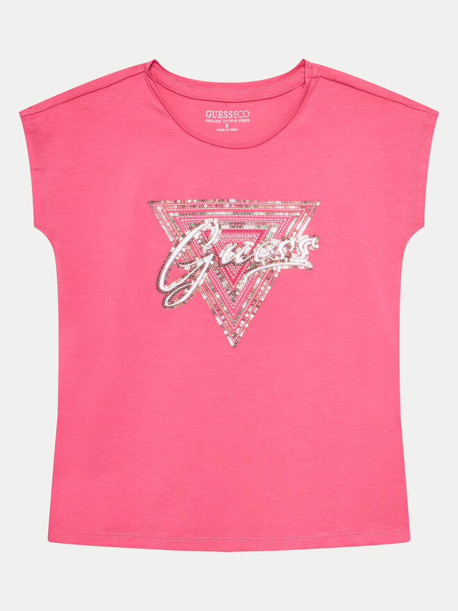 Guess Guess Camiseta J4GI21 K6YW4 Rosa Boxy Fit