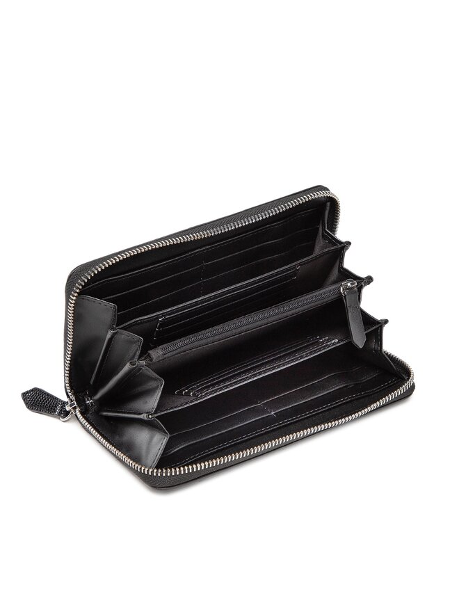 Valentino Голям дамски портфейл Valentino Divina VPS1R4155G Черен