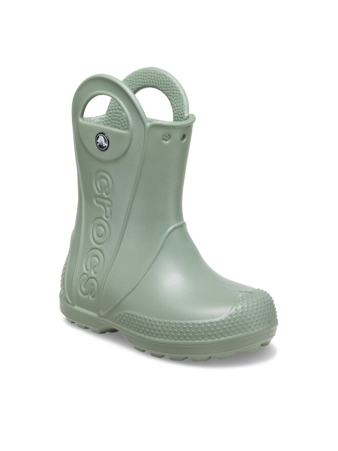 Crocs Kalosze Crocs Handle Rain Boot Kids 12803 Zielony