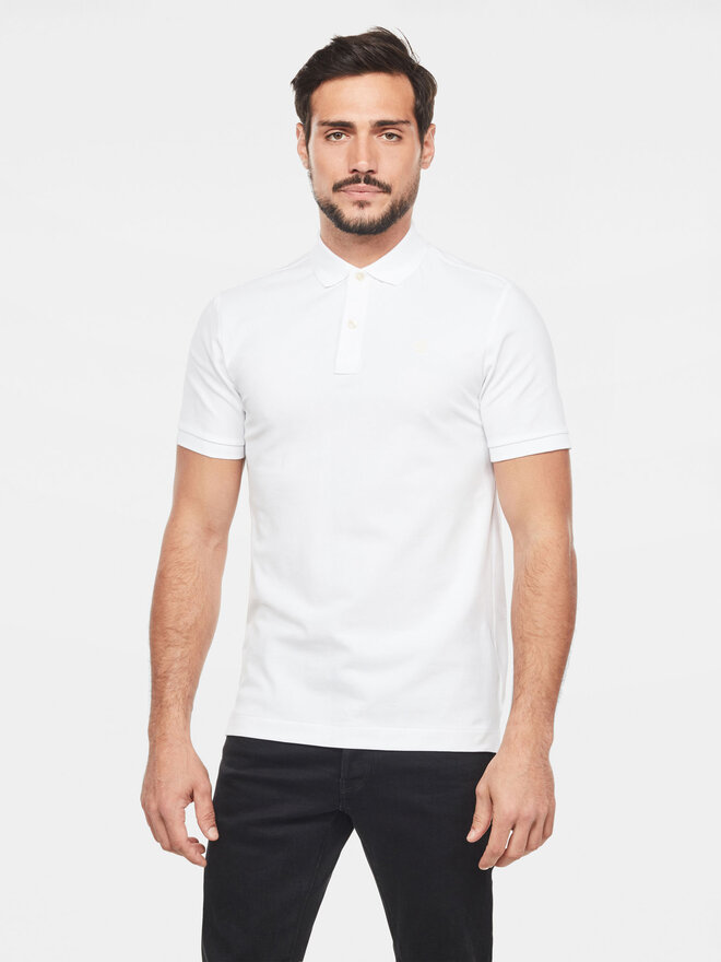 G-Star Raw G-Star Raw Polo marškinėliai Dunda D11595-5864 Balta Regular Fit
