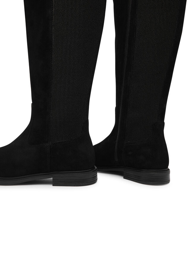 Tommy Hilfiger Stiefel Tommy Hilfiger Enamel Flag Suede High Chelsea FW0FW09574 Schwarz