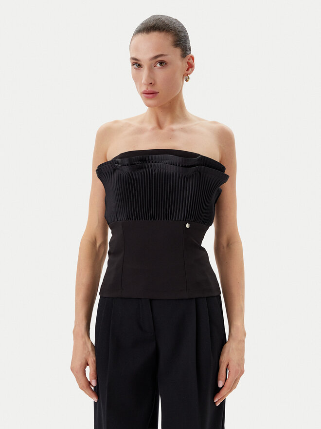 Rinascimento Rinascimento Τοπ CFC0019748002 Μαύρο Slim Fit