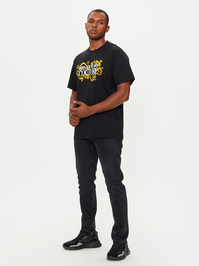 Versace Jeans Couture Versace Jeans Couture T-Shirt 77GAHE05 CJ00E Μαύρο Regular Fit