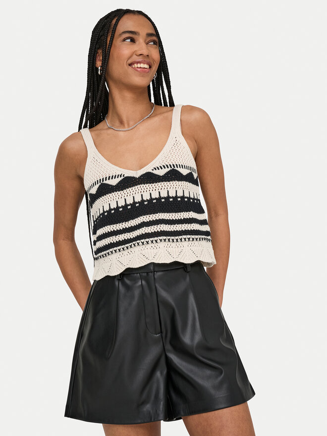 ONLY ONLY Τοπ Merida 15344404 Μαύρο Regular Fit