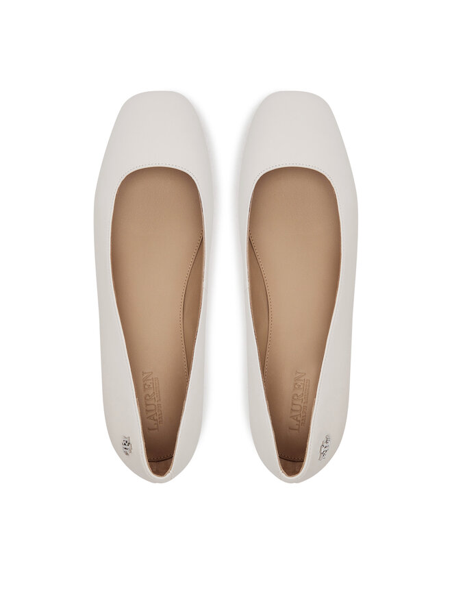 LAUREN RALPH LAUREN Baleriny LAUREN RALPH LAUREN Emellie 802970534003 Biały