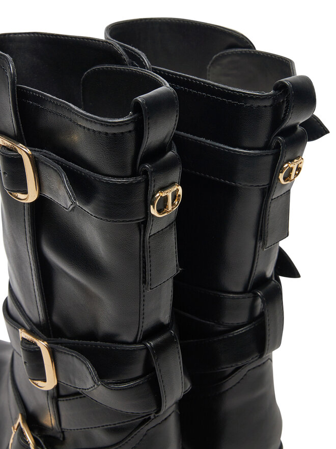 TWINSET Botine TWINSET 242TGT072 Negru