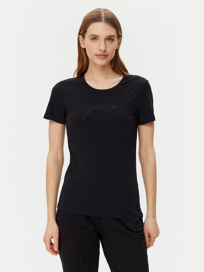 Guess Guess Marškinėliai O5GI02 KBBU1 Juoda Regular Fit
