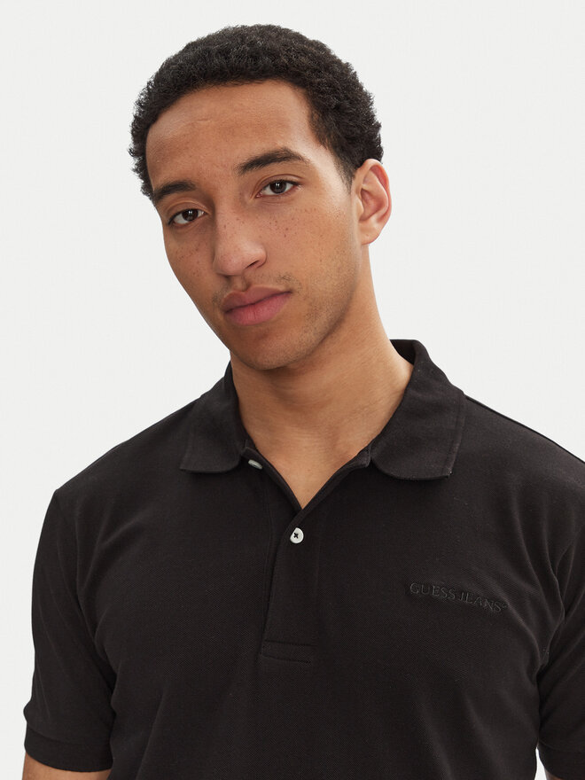 Guess Jeans Guess Jeans Poloshirt M4BP29 KCJV1 Schwarz Regular Fit