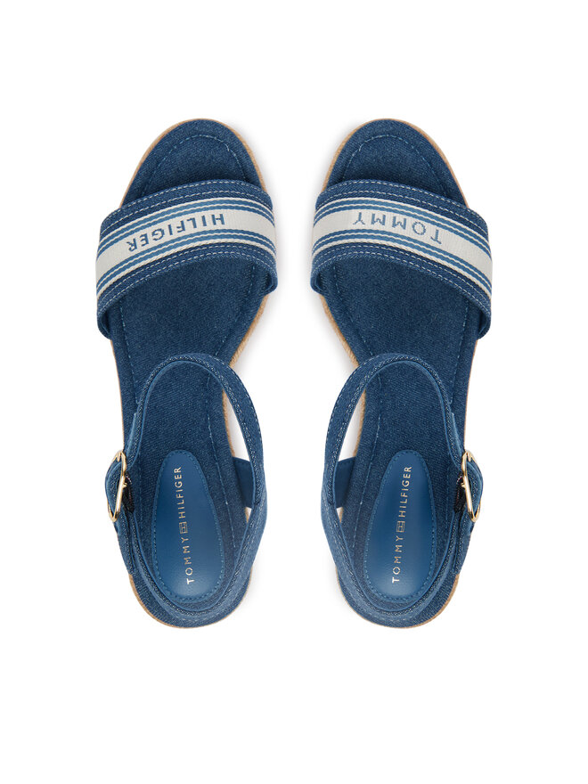 Tommy Hilfiger Espadrilles Tommy Hilfiger Mid Wedge Espad Webbing FW0FW09230 Blau