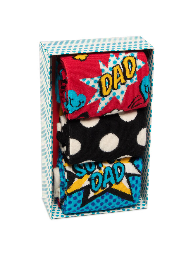 Happy Socks 3 pár hosszú szárú férfi zokni Happy Socks XFAT08-4300 Színes