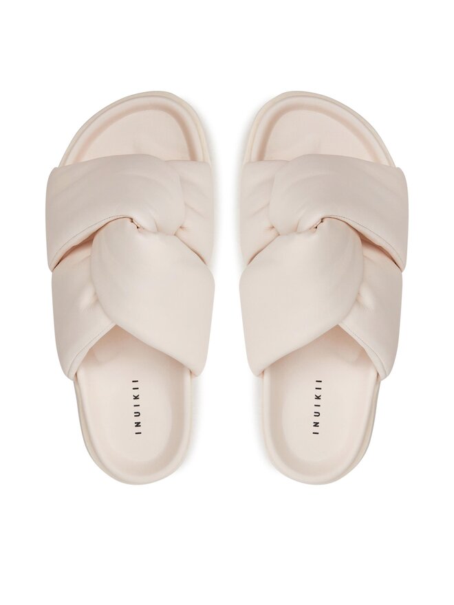 Inuikii Pantoletten Inuikii Soft Crossed 70104-140 Écru