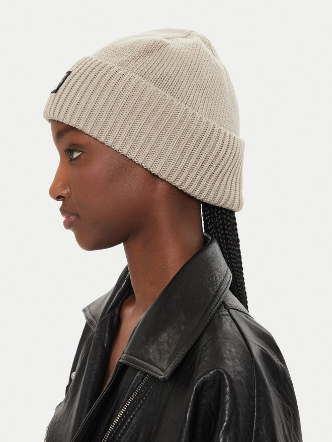 Calvin Klein Czapka Calvin Klein Mono Logo Patch K60K612382 Beżowy