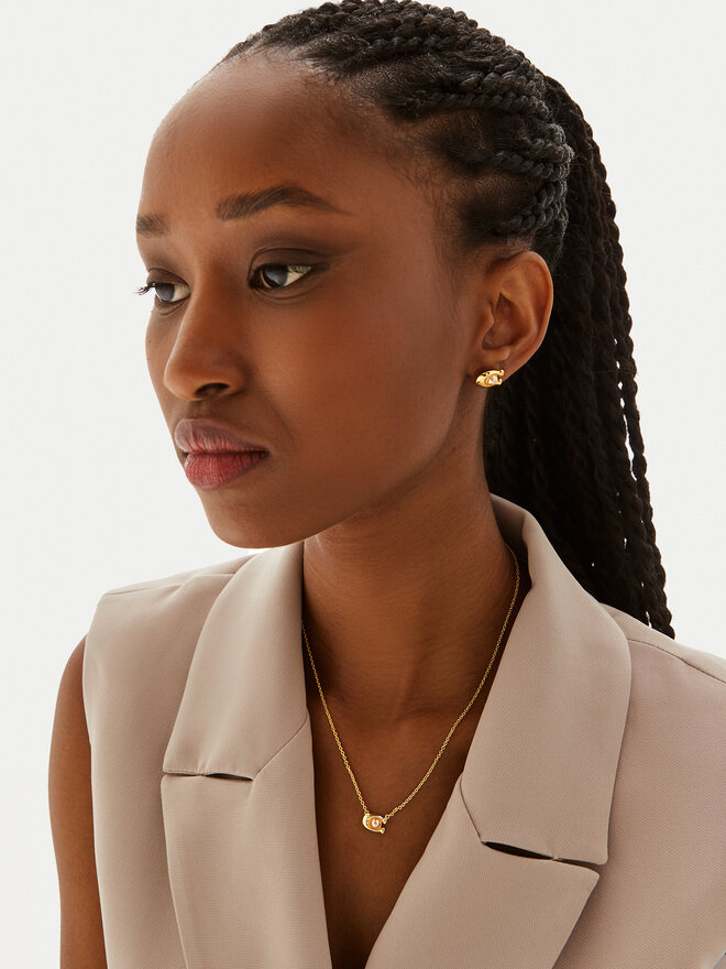 Coach Nyaklánc Coach Pearl Signature C Pendant Necklace 37341916GLD651 Arany