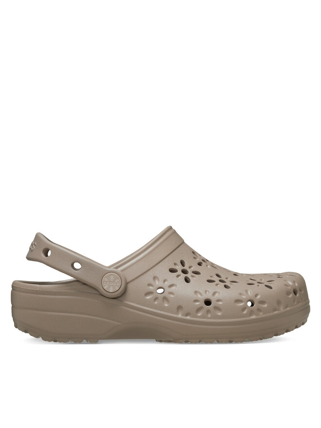 Crocs Iešļūcenes Crocs Classic Floral Cut Out Clog 210927 Brūns