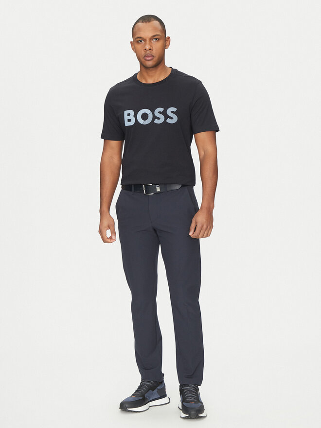 BOSS BOSS T-Shirt Tape Logo 50530990 Dunkelblau Regular Fit