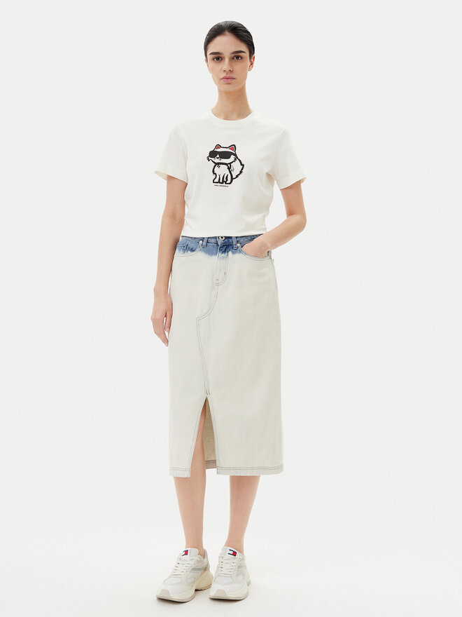 KARL LAGERFELD KARL LAGERFELD Camiseta A1W17128 Écru Regular Fit